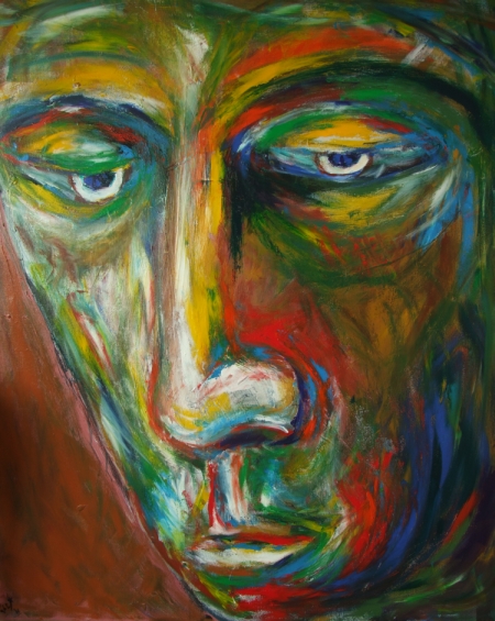 An_untitled_Portrait_modern_art Modern Art Portrait (Acrylic Painting) by Pablo Saborio 2011